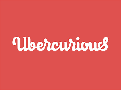 Ubercurious Final branding hand lettering lettering logo startup