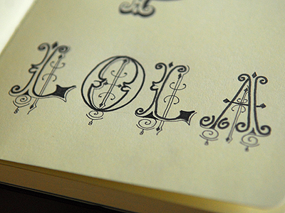 Lola Lettering copic lettering micron moleskine sketch type