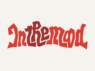Destructured Type - In the mood brown hand-lettering lettering modernism orange saul-bass saulbass