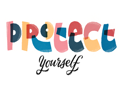 Protect yourself color font colors fonts instagram lettering letters