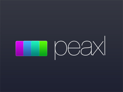 Peaxl logo blue logo rainbow