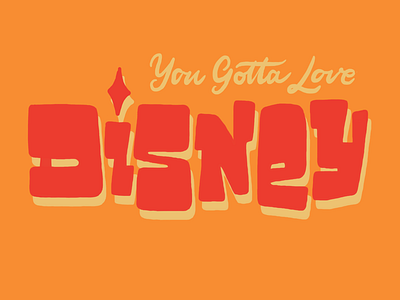 You gotta love (some) Disney disney hand lettering lettering mid century modern type typography
