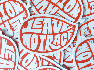 Leave no trace sticker hand lettering lettering letters stickers type typography