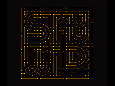 Stay Wild anchor points anchors hand lettering lettering letters stars. vectors