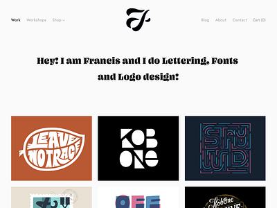 New Portfolio + New Font font lettering portfolio squarespace type type design website