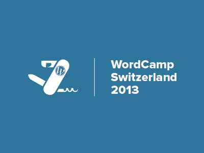 WordCamp Switzerland 2013 blue knife logo swiss knife switzerland wordpress