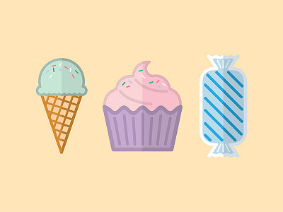 Sweet Treats candy cartoon icons illustrator stickers