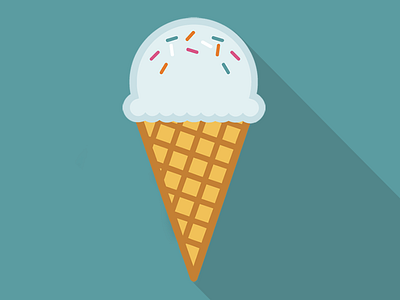 The Ice Cream Stand Logo cone ice cream icon illustration logo sprinkles