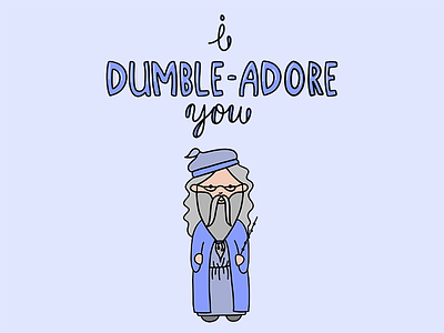 Dumble-adorable cartoon drawing dumbledore illustration procreate