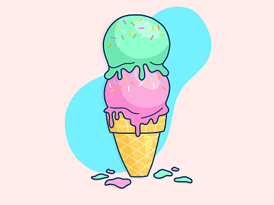 Ice Cream Weather drawing ice cream illustration procreate