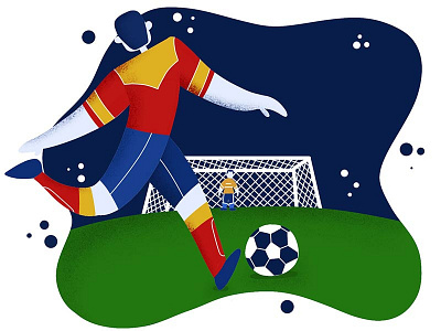World Cup Time cartoon illustration player procreate run soccer world cup