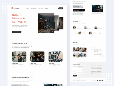 Landing page of Seruang Photographer Community design lading page ui ui design uidesign web