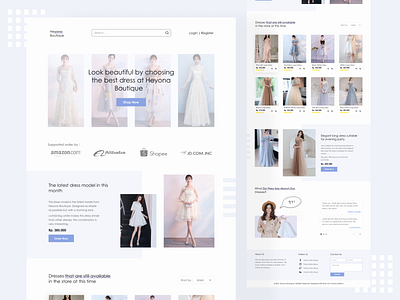 Landing Page Of Heyona Boutique design flat lading page ui ui design uidesign web