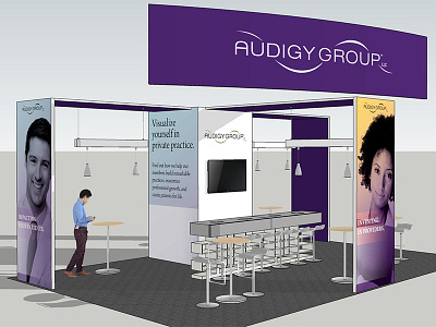 AAA Exhibition Booth 3d audiology exhibition sketchup trade show