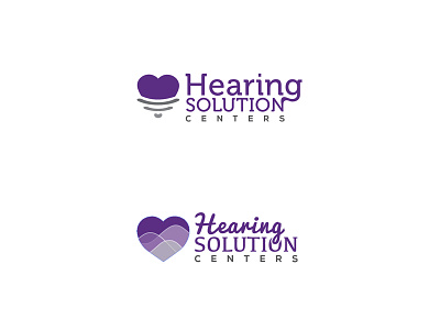 Hearing Solutions Centers Logo Lockup audiology development hearing hearts icon logo logo lockup logo mark sound waves