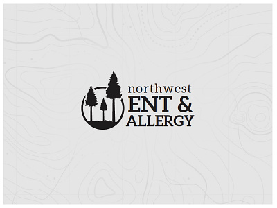 Northwest ENT & Allergy Logo: Vertical Lockup audiology development ent icon logo logo lockup logo mark