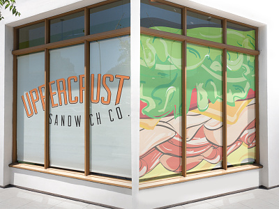 Uppercrust Sandwich Co Storefront Design Proposal branding environment got so hungry working on this identity logo sandwiches store front yummy