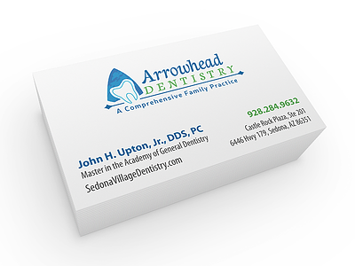 Arrowhead Dentistry Identity brand business card custom design identity logo mockup