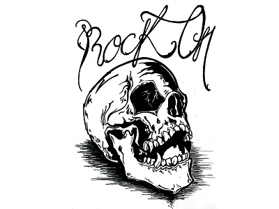 Inktober Day 8 / Rock inktober inktober2016 metal rock skulls