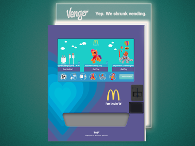 McDonald's Vengo Machine Exterior Concept with Custom UI hardware machine exterior print