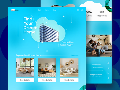 Apartment rental website landing page apartment app application branding design desktop figma house logo mobile design rental ui ui design user experience user interface ux ux design web website