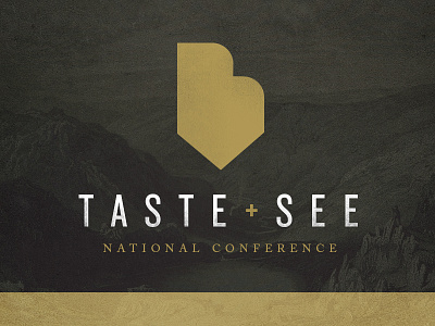 Taste+See Rework branding church conference god lewis literature logo mark ministry pastors shield tolkien