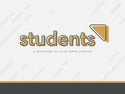 CityHope Students brand branding christ church flat logo mark ministry offset rebrand student youth