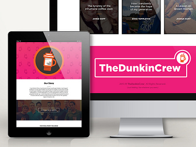 TheDunkinCrew Website doughnut dunkin dunkin donuts front end ipad mac ui ux web design website