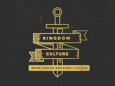 Kingdom Culture culture heaven illustration kingdom line line art logo mark ministry ribbon series sword