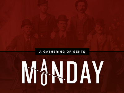 Manday Monday coffee gentlemen group logo mark men monday type