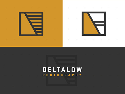 Deltalow Photography brand branding gold icon illustration line logo mark photo photography simple