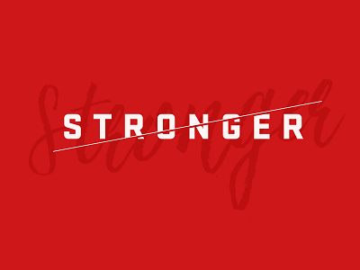STRONGER bold red sans script series sermon slice stratum strong stronger type