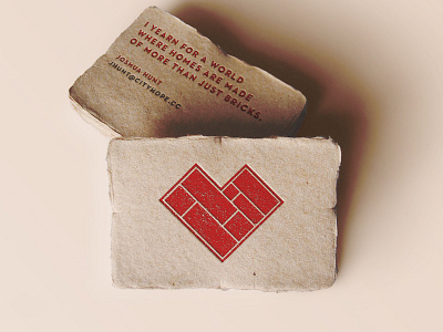 M O R E T H A N B R I C K S + stroke bricks business card heart home house logo love mark organic