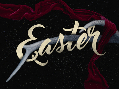 Easter church cross easter lettering ministry scarlet script sermon