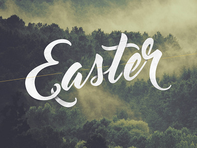 Easter No. 2 church cross easter lettering ministry scarlet script sermon