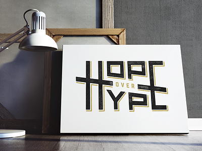 Hope Over Hype church custom type hope hype lettering sermon texture typography vintage