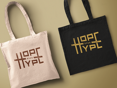 "Hope Totes" bag church custom type hope hype lettering sermon texture tote typography vintage