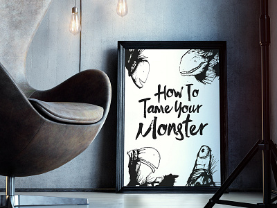 How To Tame Your Monster cash church dave ramsey debt finance frame illustration ink money monster monsters saving stewardship wet