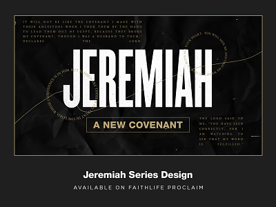 JEREMIAH - a new covenant christ church covenant easter jeremiah jesus ministry old testament prophet series sermon sermon series theology