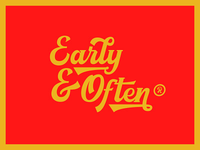 #earlyandoften ampersand culture early gold leadership lettering mug often red yellow