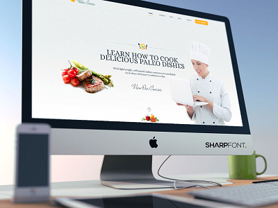 Website design food homepage landing page website