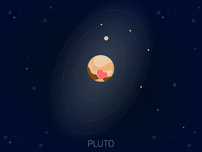 Pluto deepspace gravity heart love nasa planet pluto satellite sketch space vector