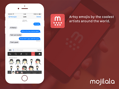 Mojilala android app art emoji iphone mobile mojilala sticker ui