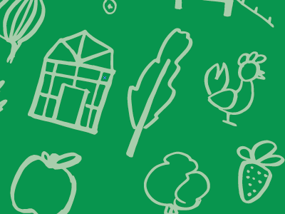 Co-Op Illustration forms! apple cauliflower chicken greenhouse handmade illustration leaf strawberry vector vegetables