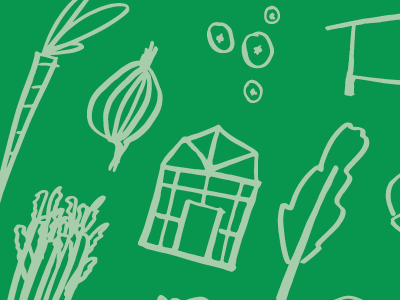 Co-op Illustration forms 2 blueberries carrot celery co op greenhouse handmade illustration leaf onion vector vegetables