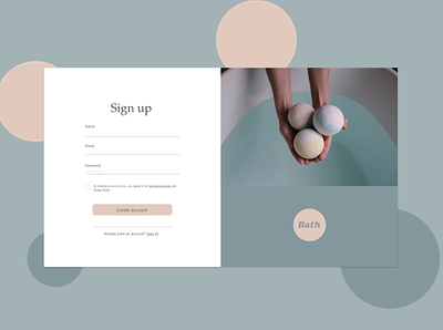 Sign up form adobexd bathtub dailyui design form minimal signup webdesign