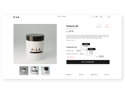 Product page adobexd blender dailyui design minimal product product design webdesign webpage