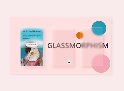 Glassmorphism app design example glass glassmorphism pastel pink transparent webdesign