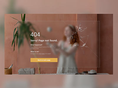 Error page 404 404page adobexd error error 404 errorpage glassmorphism ui webdesign