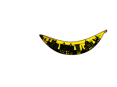 Savannah City Scape banana brand design branding illustration vector